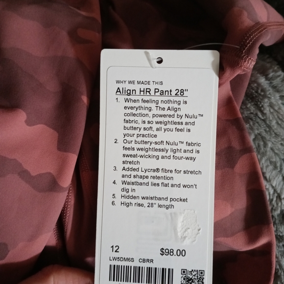 Lululemon Align High Rise Camo Briar Rose Legging - Picture 4 of 9